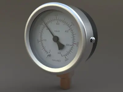 The pressure gauge Free 3D model
