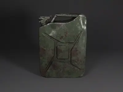 Old Rusty Fuel Canister PBR Game Ready Low-poly 3D model
