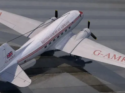 Douglas DC-3 Airliner 3D model