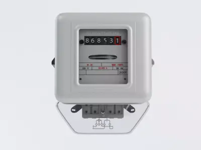 electric meter 3D model