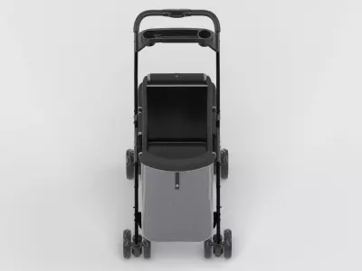 Baby stroller 3D model 3D model 4
