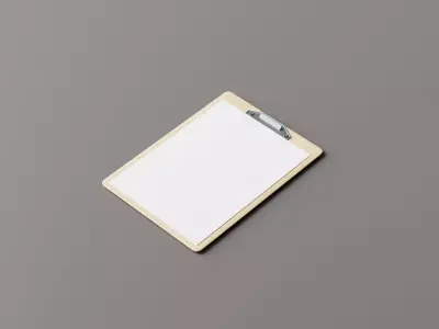 clipboard Low-poly 3D model