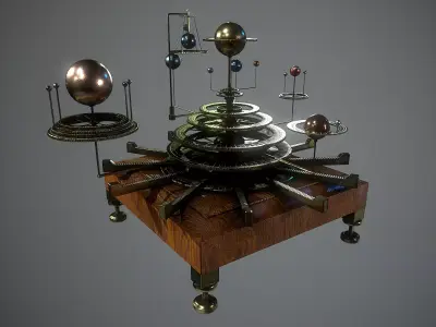 Antique Orrery Low-poly 3D model