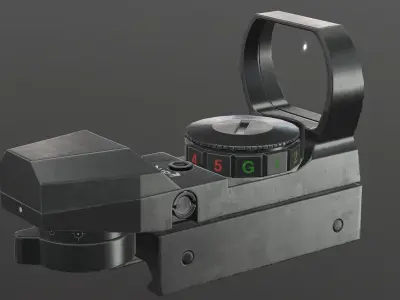 Red Dot Sight  Low-poly 3D model