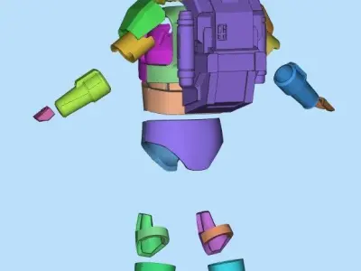 The Bad Batch - Tech 3-75 inch figure armor kit 3d files 3D print model