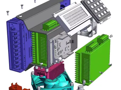 Positioning equipment control box 3D model