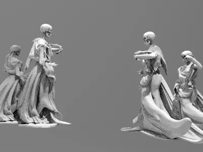 Scull Ghosts Sculptures 4 3D model