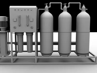 Industrial Demineralisation Plant 3D model