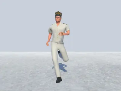 Ship Captain Avatar Rigged  Low-poly 3D model