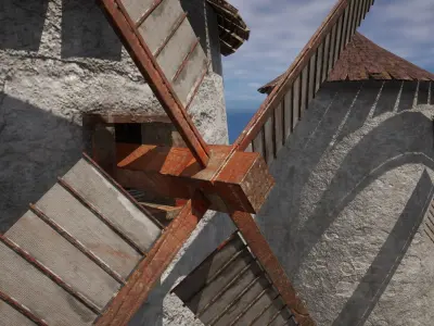 Low Poly Windmill Assets Low-poly 3D model