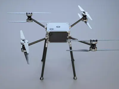 Quadcopter Utility Drone Industrial UAV  Low-poly 3D model