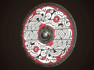 Viking Shield 33 Low-poly 3D model