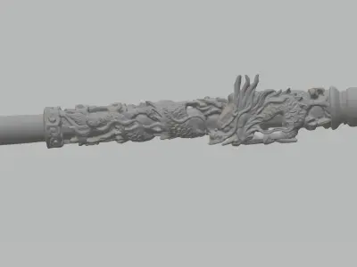 Wukong Weapon - Chinese Combat Staff  3D print model