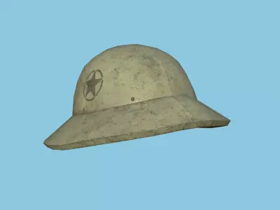Desert Soldier Helmet - Character Fashion Design Low-poly 3D model