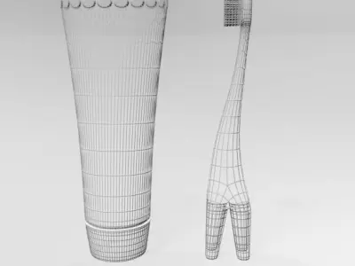 Training Toothbrush Set 01 3D model