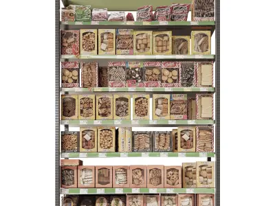 Nuts shelves 3D model