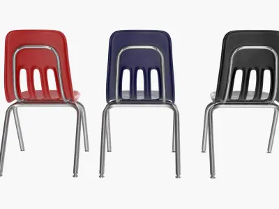 School Chairs 3D model