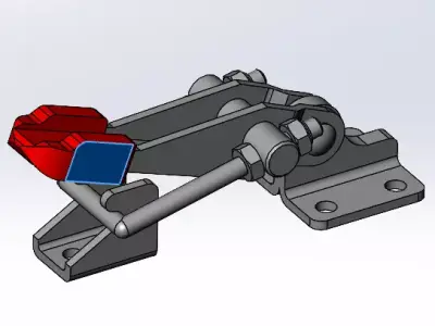 Mechanical hook clamps Steel Free 3D model