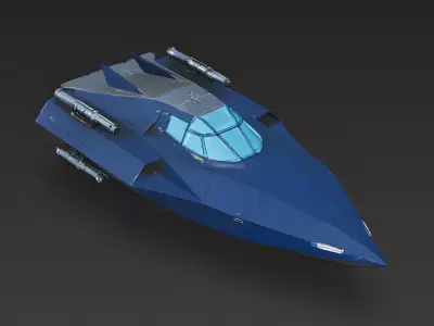 Stealth Riverine Interceptor 3D Model Low-poly 3D model