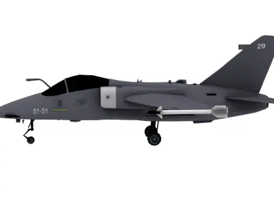 Lowpoly AMX International AMX Aircraft Model Low-poly 3D model