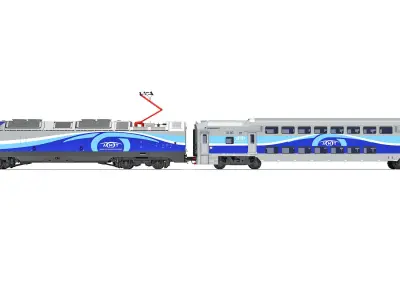 Exo Montreal Passenger Train 3D model