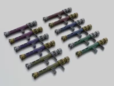 Rocket Launcher Low-poly 3D model get