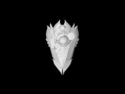 Steampunk Shield 3D model
