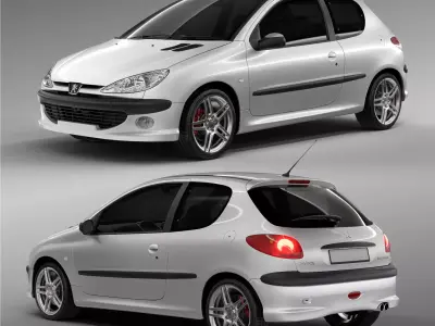 Peugeot 206 Rc Free 3D model