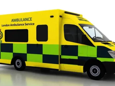 Mercedes Benz Sprinter Truck England Ambulance EU 3D model