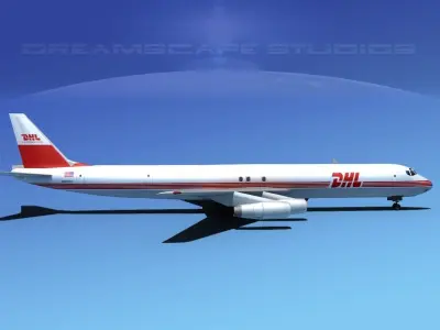 Douglas DC-8-63F DHL Cargo 1 3D model