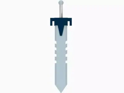 Diamond Sword Low-poly 3D model