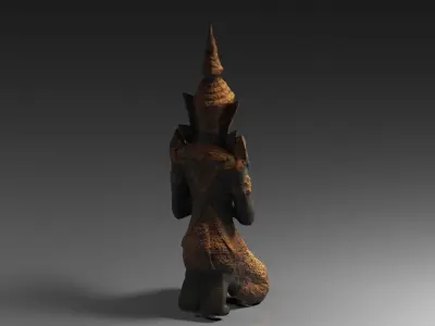 Guardian Angel Statue Thai Thepphanom Low-poly 3D model