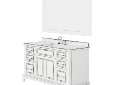 OVE Mara 60 White Vanity 3D model