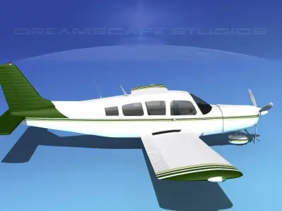 Piper Cherokee Six 300 V09 3D model
