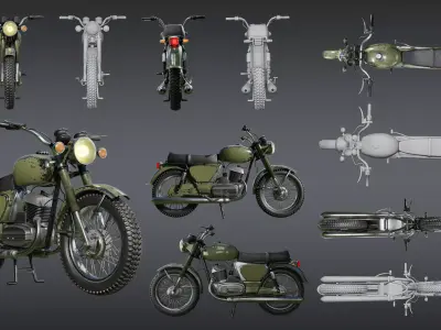 Motorcycle 3D model by iskenderpiagmo