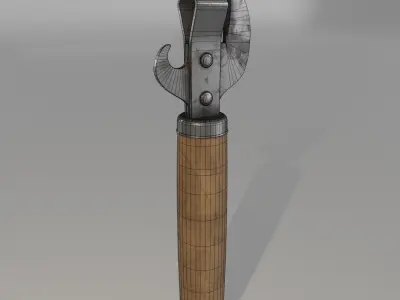 Can opener with LOD Low-poly 3D model