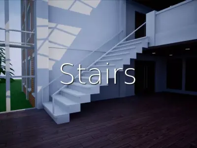 Stairs SHC Quick Office LM Low-poly 3D model