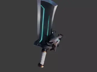 Shadow Wolf Sword 3D model