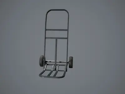 Stylized Hand Truck - Trolley Prop Low-poly 3D model