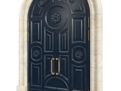 Entrance classic door 130 3D model
