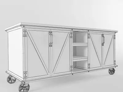 Ellis Kitchen Island  3D model