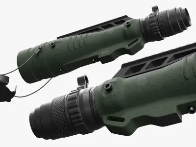 Long-Range Observation Scope Olive Green 3D model