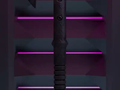 Tactical Battle Axe - Game Ready Low-poly 3D model