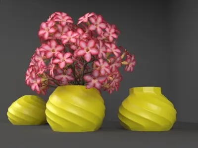 vase with plant Free 3D model