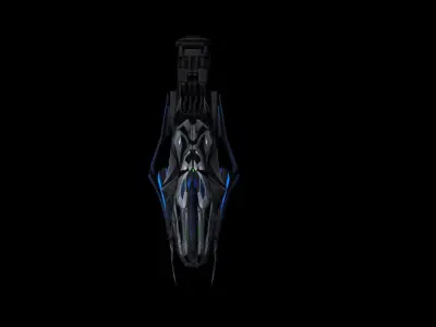 Sci Fi vehicle Low-poly 3D model by izaz140665