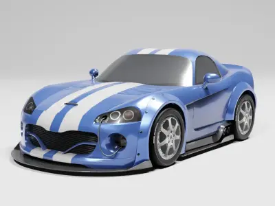 Dodge Viper Design and Rendering Free low-poly 3D model