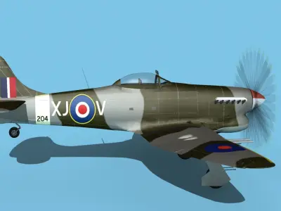 Hawker Hawker Tempest MK1 V05 3D model