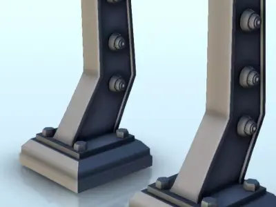 Set of three laser gates 2  supported versions - Future Sci-Fi S 3D print model purchase