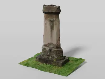 Scanned old grave model 3D model