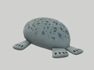 Seal Plush Toy Low-poly 3D model